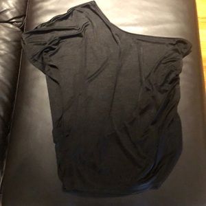 Black one sleeve dress shirt